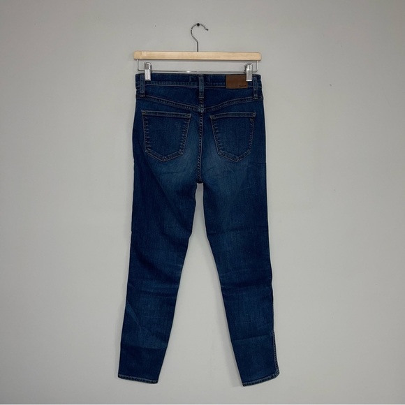 Madewell Jeans Women’s Size 27 Dark Blue Wash 10” High-Rise Skinny Denim Stretch - Picture 6 of 10
